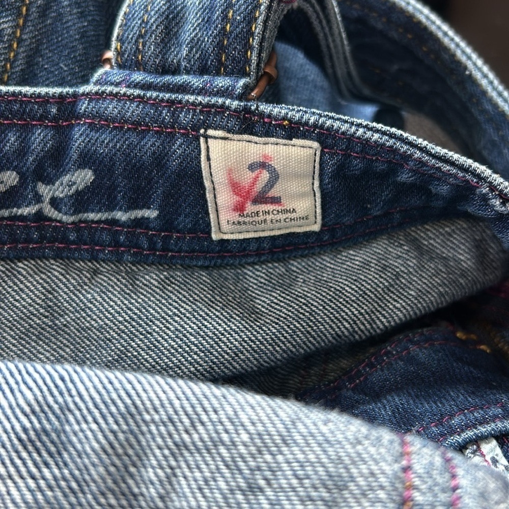 Free People Blue Denim Wide-Leg Overalls Jumpsuit - Picture 13 of 15